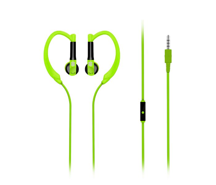 Promate Gaudy Universal Vibrant In Ear Sweatproof Gear Buds Headphones with Noise Cancelling, Green - Zoom Image 6