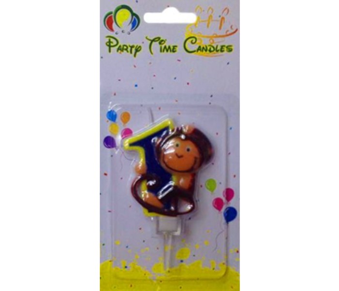 Party Time M116 Animal Birthday Candle 1 Multicolor - Zoom Image