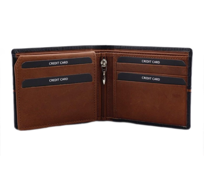 Philippe Morgan PM019 Men Leather Bifold Wallet Black - Zoom Image 3