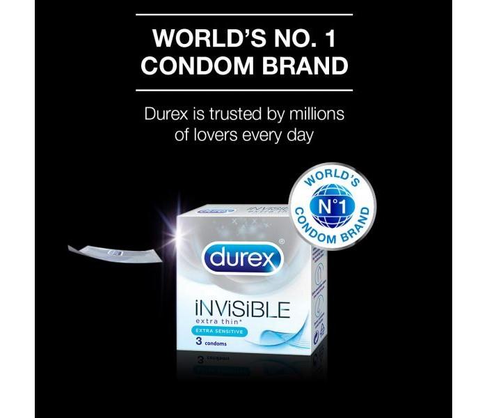 Durex Condoms 3 Pcs - Invisible Extra Thin - Zoom Image 1