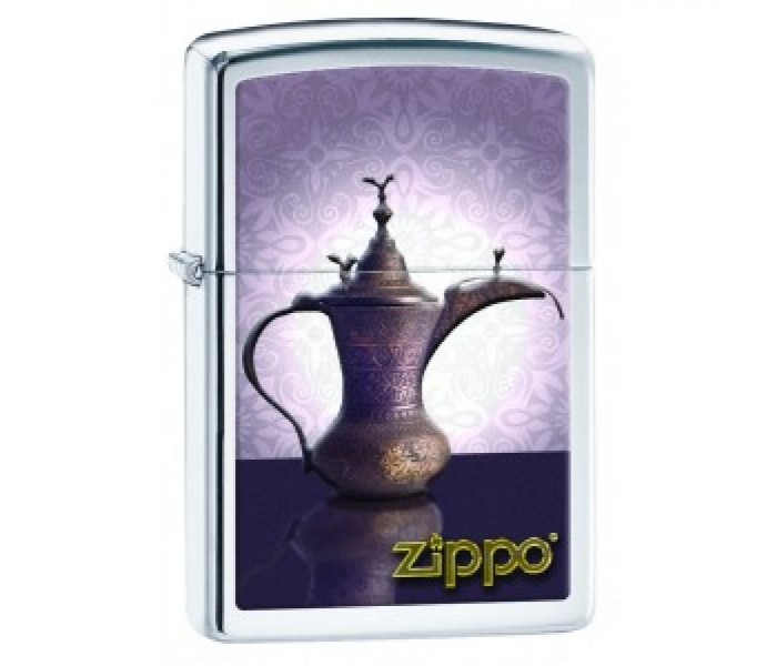 Zippo CI014279 - 250 Coffee Pot Regular High Polish Chrome Lighter Multicolor - Zoom Image