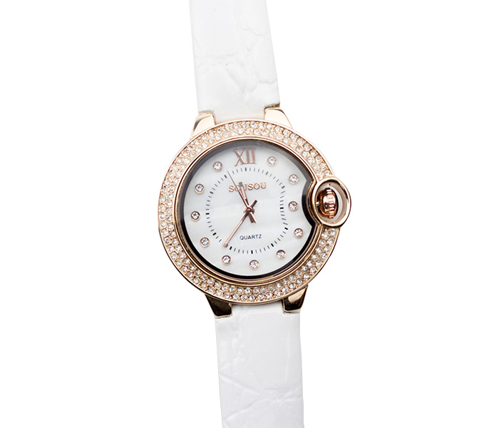 DND DW14763 Analog Watch for Women - White - Zoom Image 1