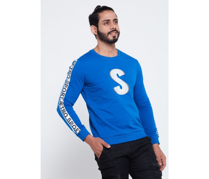 Petro OU10056 Printed Crew Neck Out wear T- Shirt 2XL-Blue - Zoom Image 2