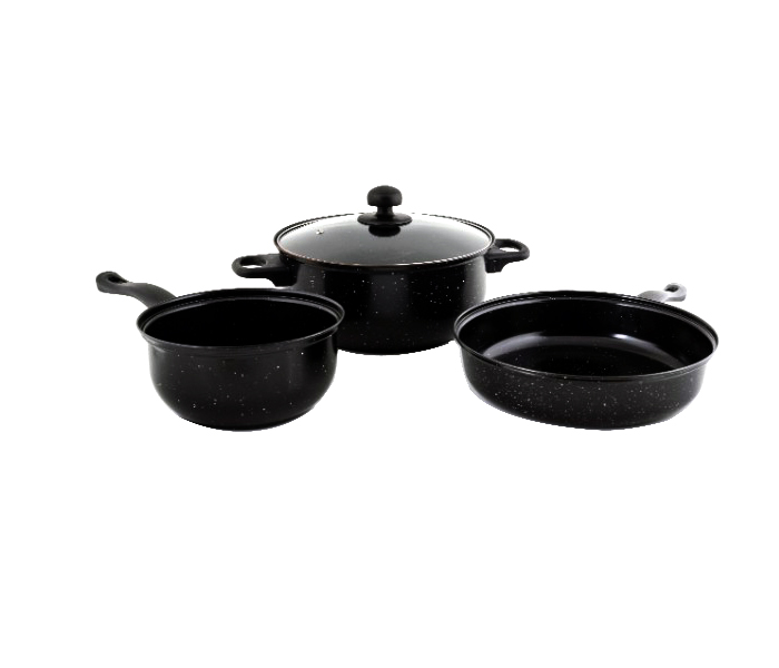 DND DDPR14574 4Pcs Non Stick Cooking Set - Black - Zoom Image 1