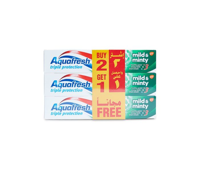 Aquafresh N13415587A Triple Protection Mild And Minty Toothpaste - 3 Pack - Zoom Image