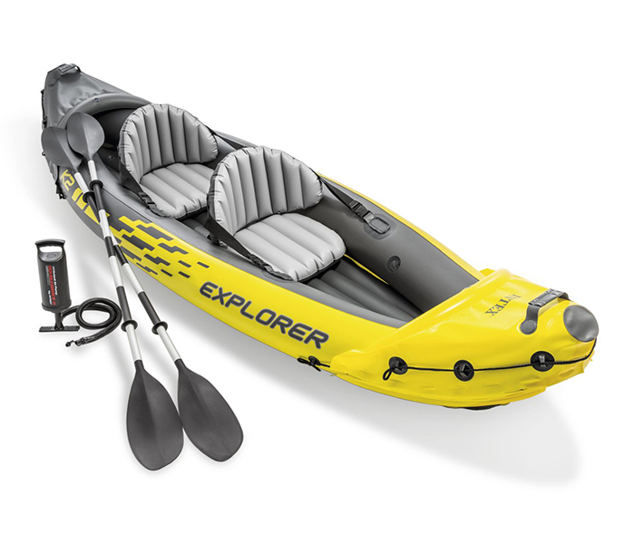 Intex ZX-68307 Inflatable Explorer K2 Boat Set - Yellow - Zoom Image 5