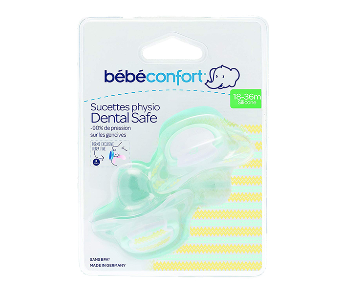 Bebe Confort 3104207500 Dental Safe Silicone Ethnic Pacifiers - 2 Pieces, Yellow & Teal - Zoom Image 4