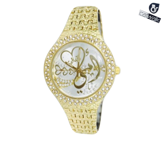 Catwalk CW-144 Genuine quality Fashionable Cz Watch For Women - Gold - Zoom Image