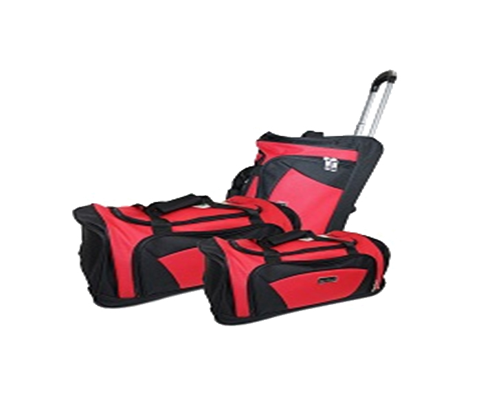 Traveller TR-1030 23-inch Duffle Bag - Red & Black, 3 Pieces - Zoom Image