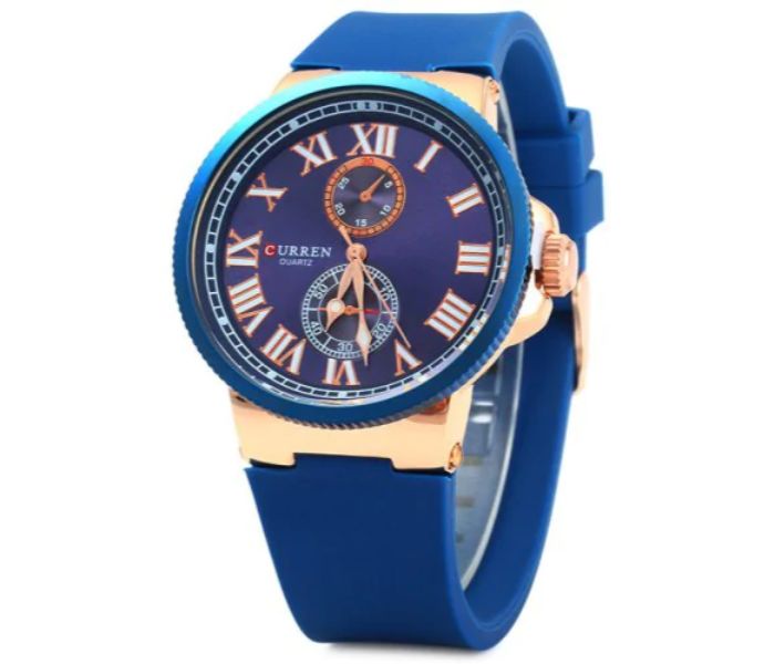 Curren 8160 Quartz Analog Watch For Men Blue - Zoom Image 1