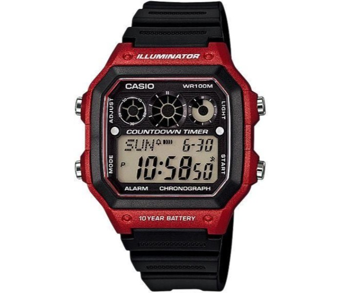 Casio AE-1300WH-4AVDF Unisex Casual Digital Watch Black - Zoom Image 4