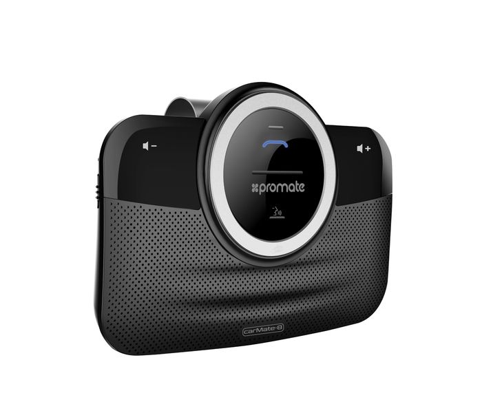 Promate CarMate-8 Hands-Free Bluetooth Car Kit in-car Dual Speakerphone with Voice Command - Black - Zoom Image 8