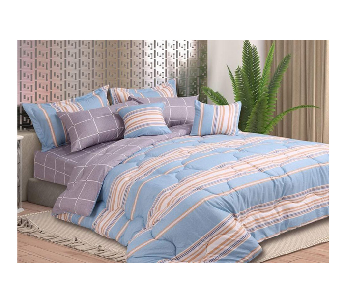 Home Concept Ar-034 Bed Printed Comforter Set - 8 Pcs - Zoom Image