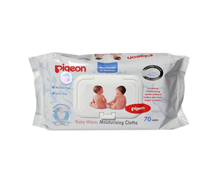 Pigeon N11583552A 70 Pieces Baby Moisturizing Wipes - White - Zoom Image