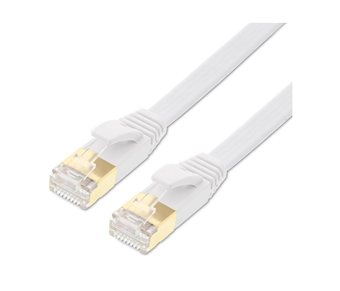 Trands TR-CA6186 CAT 7 RJ45 Male to Male Networking Flat Cable - White - Zoom Image 5