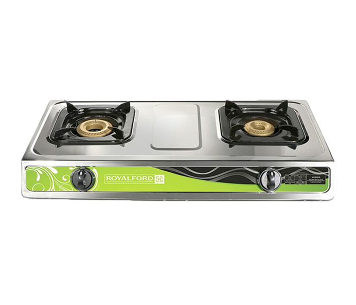 Royalford RF8738 2-Burner Gas Stove - Silver - Zoom Image