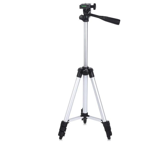 Professional 3110 Portable & Foldable Tripod Stand with Clip Bracket Holder for Mobile, Camera and go pro Flexible Mount with Three-dimensional Head - Zoom Image 5