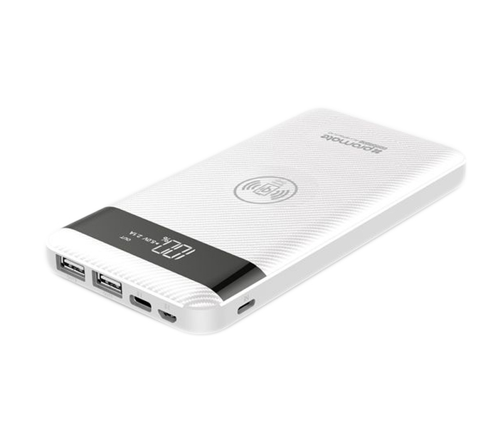 Promate AuraPack-10 10000 mAh Qi Wireless Charger Power Bank with 2 Way Type C Charging Port, White - Zoom Image 9