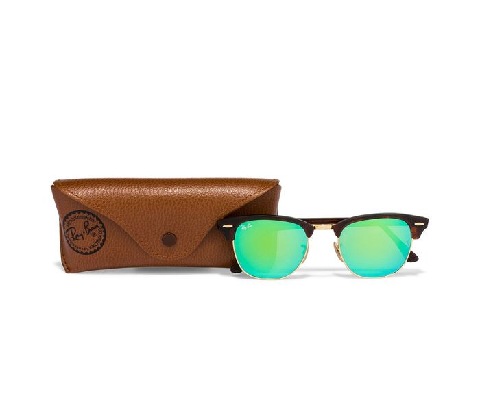 Ray-Ban RB3016-1145/19-51 Square Havana Frame & Flash Green Mirrored Sunglasses for Men - Zoom Image 2