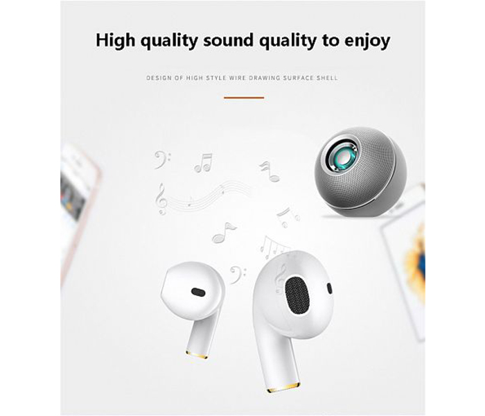 Wireless Bluetooth Mini Single Earbuds Earphone with Mic - White - Zoom Image 4