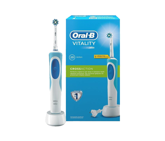 Oral B N11304958A Vitality Precision Clean Box Rechargable Power Toothbrush - White & Blue - Zoom Image