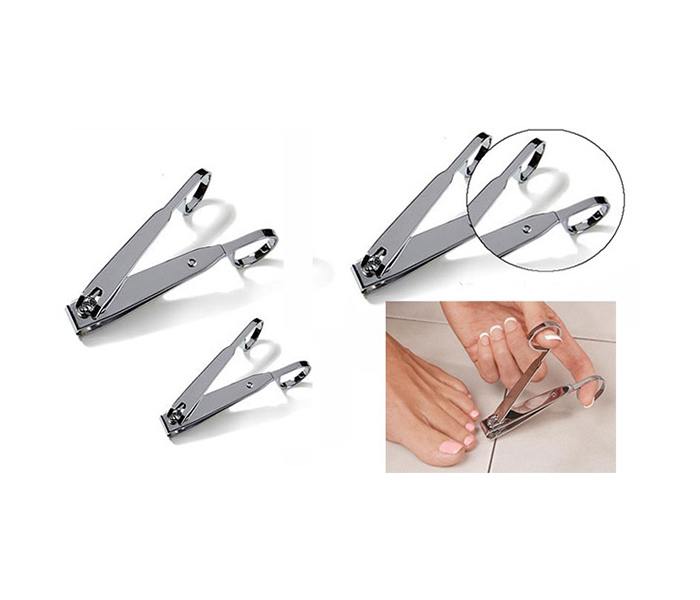 Ped Egg Nail Clipper for Fingernail & Toenail, Silver - Set of 2 - Zoom Image 1