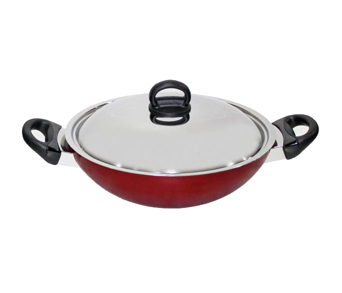 Prestige PR21500 30CM Classique Flat Bottom Kadai - Red - Zoom Image