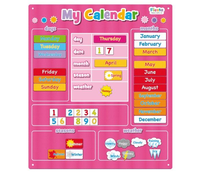 Fiesta Crafts T-2633 My Calendar Pink - Zoom Image