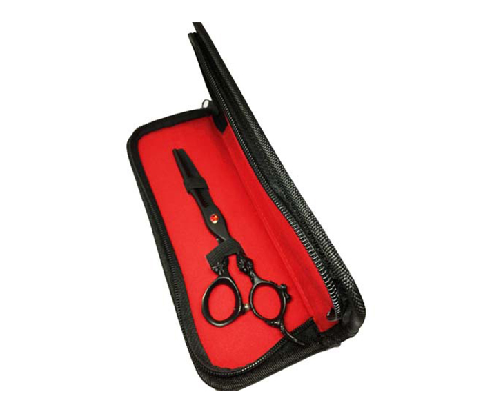 Tips & Toes TT-687 Stainless Steel Professional Dragon Thinning Shears, Black - Zoom Image 1