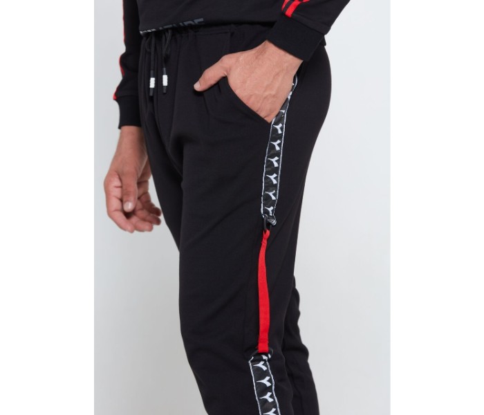 Petro OU10119 Mens Side Strapped Skin Fit Joggers M-Black - Zoom Image 4