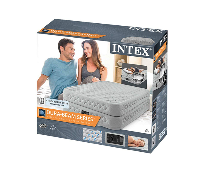 Intex ZX-64464 Queen Size Fiber-Tech Supreme Air-Flow Airbed - Zoom Image 2