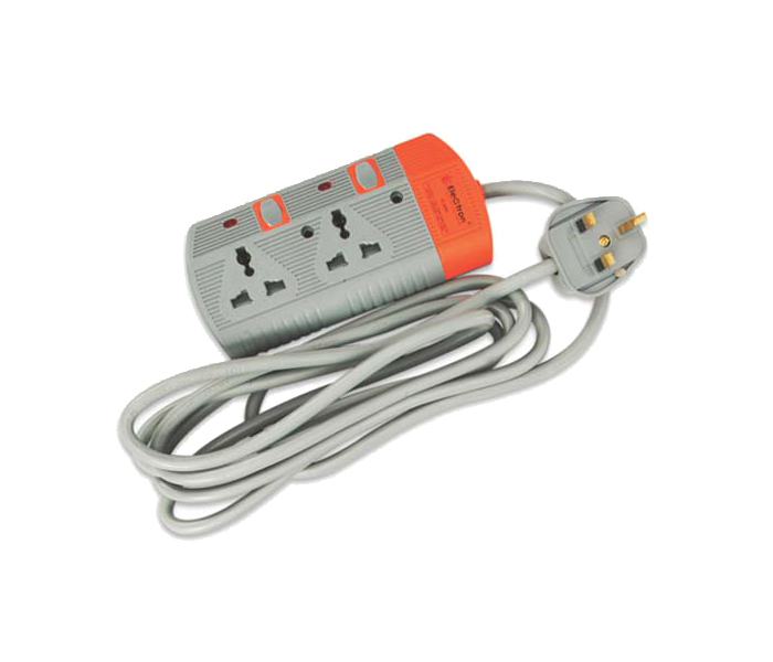 Electron EL-3000 2 Way Extension Socket - Grey & Orange, 3 Meter - Zoom Image