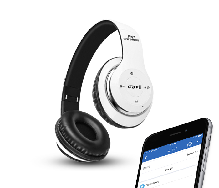 WB-2-FOE MQ Foldable Wireless Bluetooth Headset Headphone With Microphone Support Micro SD and fm Multicolor - Zoom Image 2