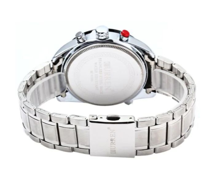 Curren 8189 Stainless Steel Analog Watch For Men Silver And White - Zoom Image 2