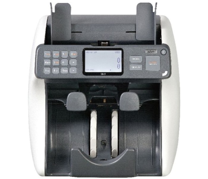 SBM Sb-9  2 Pocket Currency Counter with Discriminator and Sorter Technology Black and White - Zoom Image 2