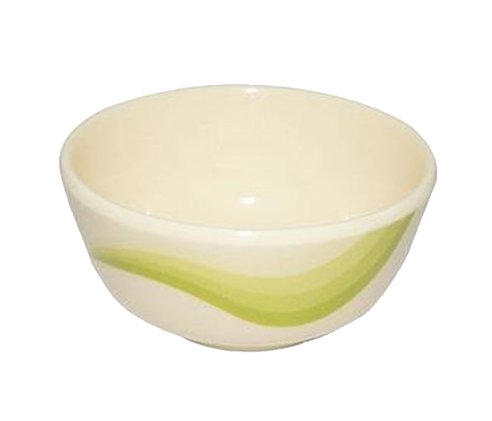 Royalford RF8087 3.5-inch Melamine Ware Super Rays Round Bowl - Ivory & Pista Green - Zoom Image 1