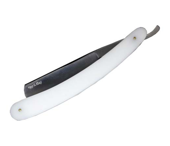 Tips & Toes TT-692 Professional Straight Razor for Classic Shaving with Acrylic Handle, White - Zoom Image 4