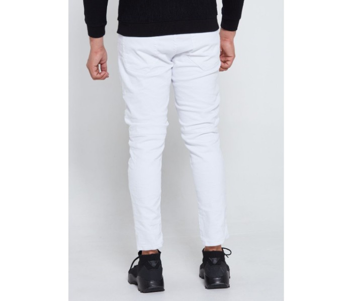 Petro OU10010 Distressed Striped Skinny Fit Jeans 34-White - Zoom Image 2