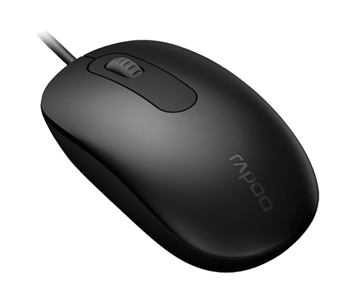 Rapoo N200 Wired Optical Mouse - Black 18548 - Zoom Image 2