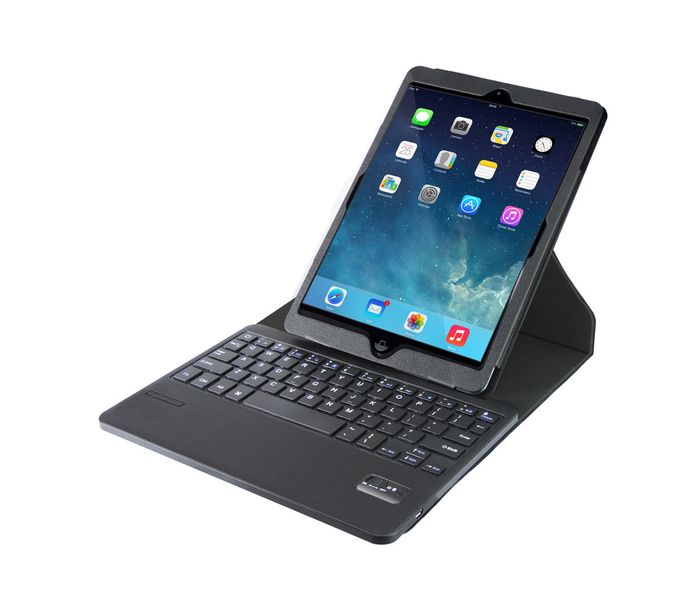 Promate Gyre 360 Degree Rotatable Protective Leather Case with Detachable Bluetooth Keyboard for iPad Air - English - Zoom Image 4