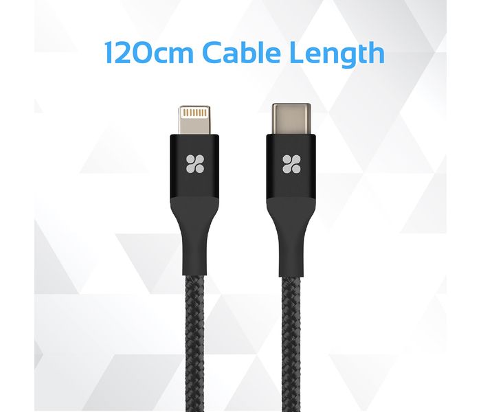 Promate UniLink-LTC USB Type-C OTG Cable with Lightning Connector - Black - Zoom Image 6