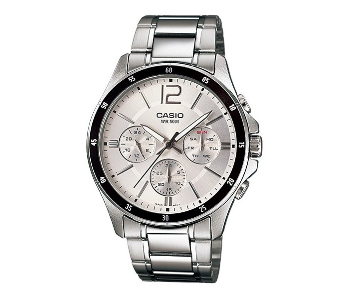 Casio MTP-1374D-7ADF Mens Analog Watch Silver - Zoom Image