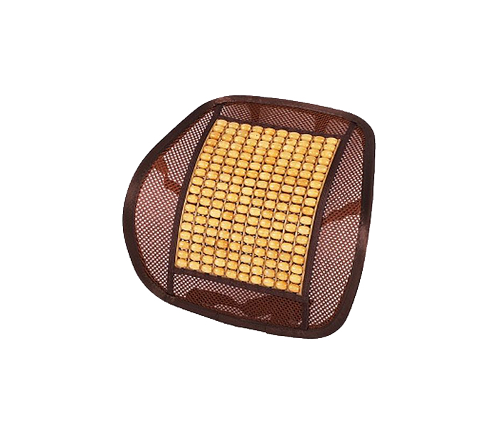 High Grade Wooden Bead Seat Back Lumbar Support Cushion for Car, Brown - Zoom Image 3