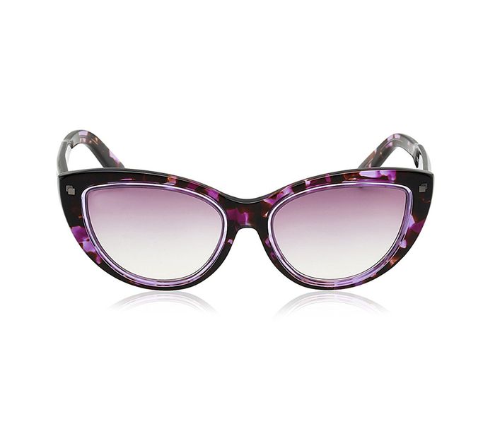 Dsquared2 DQ0170 55Y Cat Eye Colorful Havana Frame & Purple Gradient Mirrored Sunglasses for Women - Zoom Image 3