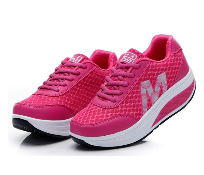 F-Trend Womens Breathable Mesh Muffin Rocking Leisure Shoes EU-36 - Pink - Zoom Image 3