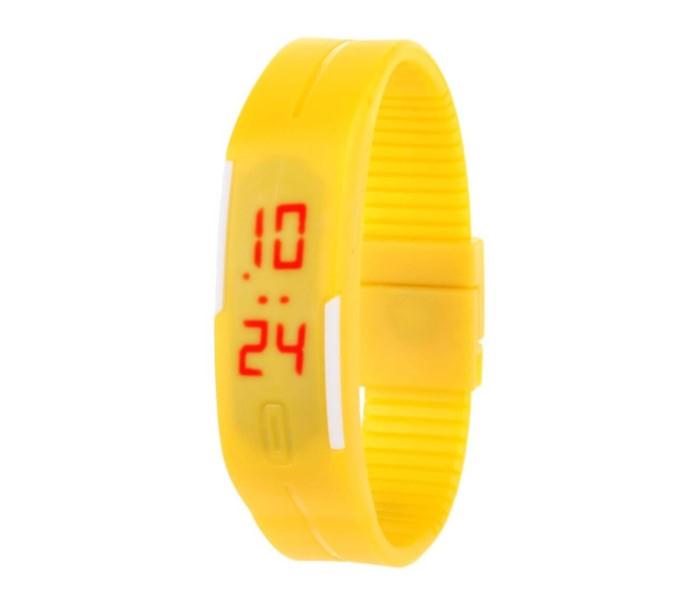 LED Sport Watch Water Resistant Fashionable Digital Bracelet - Yellow - Zoom Image 1