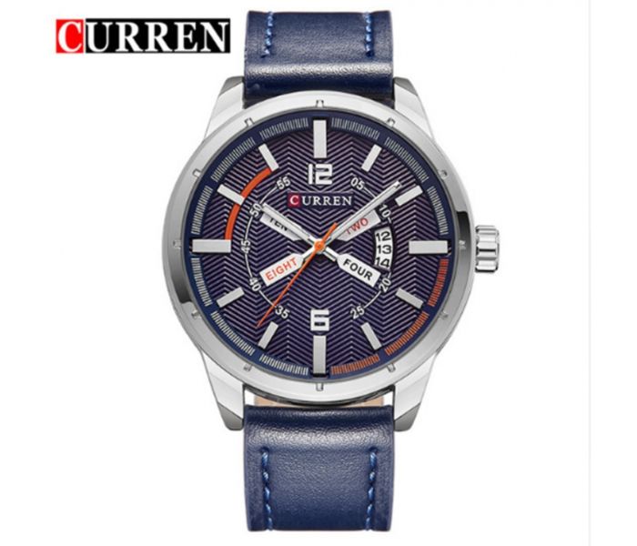 Curren 8211 Casual Double Scale Quartz Watch For Men Navy Blue - Zoom Image 3