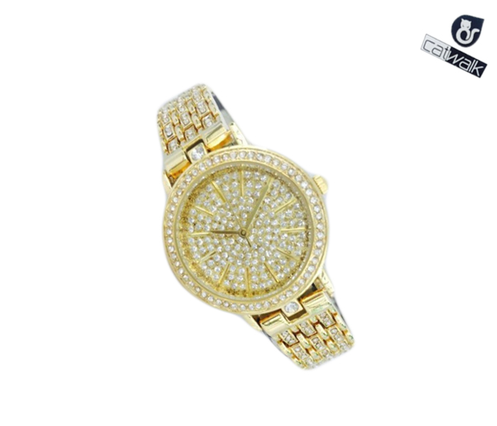 Catwalk CW-985 Genuine quality Fashionable Cz Watch For Women Gold - Zoom Image