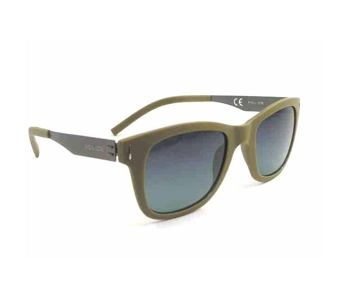 Police SPL170 G74P Oval Black Frame & Grey Mirrored Sunglasses for Men - Zoom Image 1