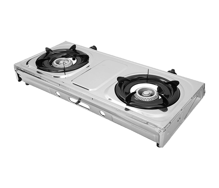 Okko OK30463 BESSE 2 Burner Stainless Steel Gas Stove - Silver - Zoom Image 2